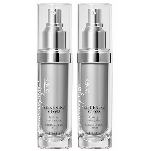 Kenra Platinum Silkening Gloss | Brilliant Shine Polish | Tames Frizz & Smooths Flyaways | Lightweight Formula | Protects Against Humidity | Smooths Dry Ends | Medium To Coarse Hair