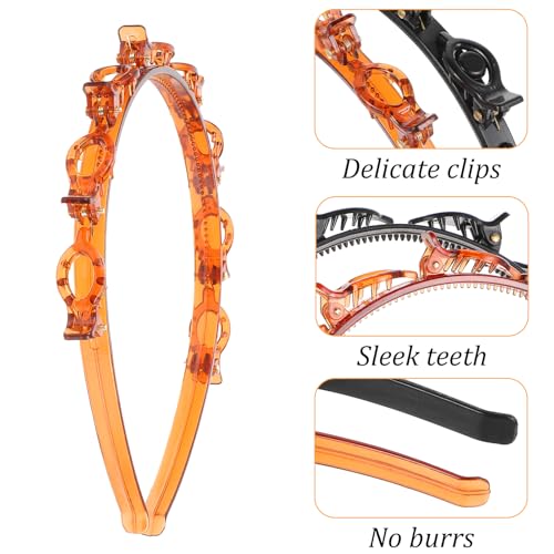 Mabor Hair Clips Headband Set for Bangs & Styling, 2 Pack