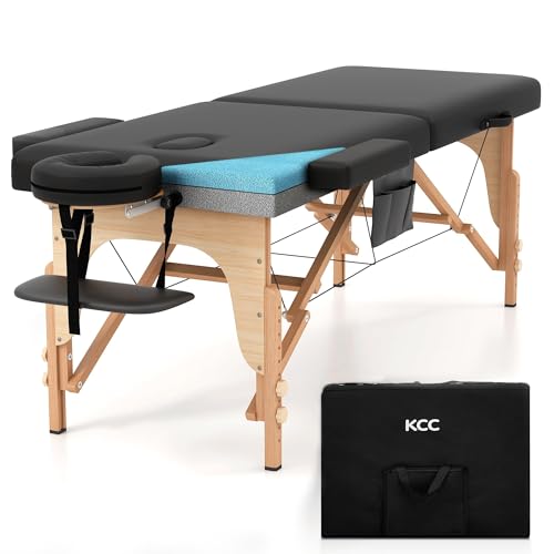 KCC Memory Foam Massage Table 84" Portable Foldable Spa Bed