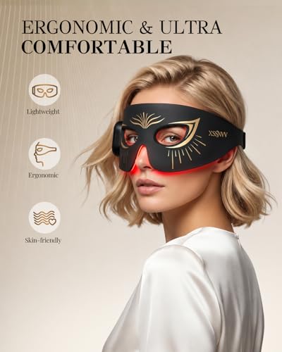 Red Light Therapy Eye Mask - 630nm & 850nm for Dark Circles