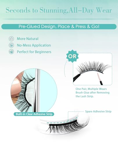 Obeyalash Self-Adhesive Half Lashes - Cat Eye Wispy 14mm