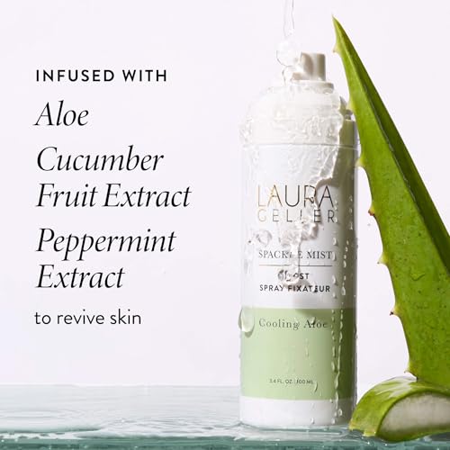 LAURA GELLER NEW YORK Baked Balance-n-Brighten Powder Foundation, Light + Spackle Mist Boost with Cooling Aloe