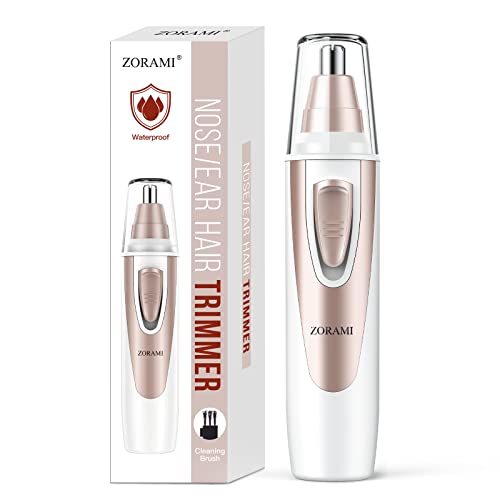 ZORAMI Ear and Nose Hair Trimmer - Waterproof, Dual Edge Blades