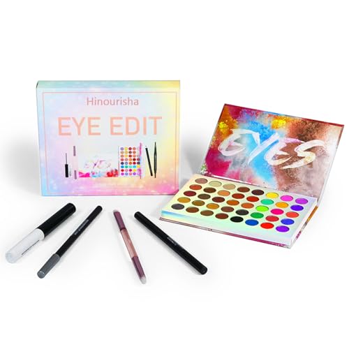 40 Color Eyeshadow Palette Kit with Eyeliner, Mascara & Brushes