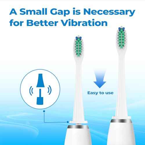 Replacement Toothbrush Heads for Philips Sonicare, Electric Toothbrush Head C1 Compatible with 1100/4100/5100/5300/6100/7500/9300 and More Click-on Handles, 4 Pack