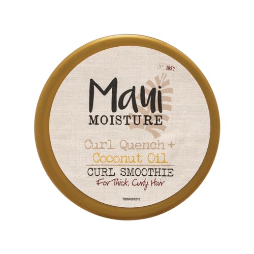 Maui Moisture Curl Quench Coconut Oil Hydrating Smoothie 12 oz & Aunt Jackie's Curl La La Lightweight Defining Custard 15 oz