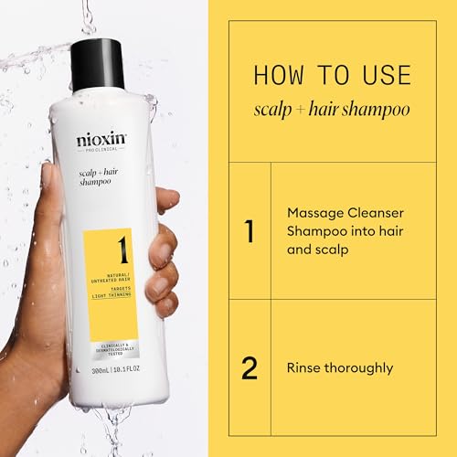 Nioxin System 1 Thickening Shampoo for Light Thinning Hair - Strengthen & Nourish