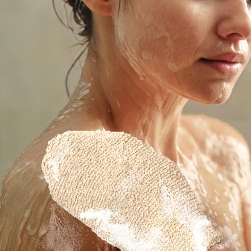 Hemp Bath Mitts for Exfoliation - Natural Shower Gloves for Men & Women (Set of 2)