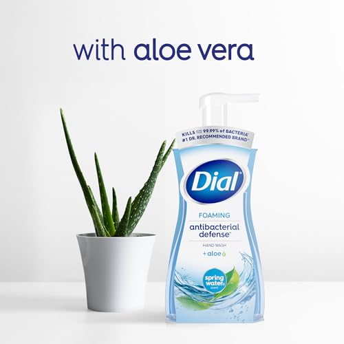 Dial Antibacterial Foaming Hand Soap with Aloe, 7.5 Fl Oz (Pack of 6)