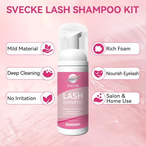 Lash Shampoo Kit 60ml with Brush – Eyelash Cleanser