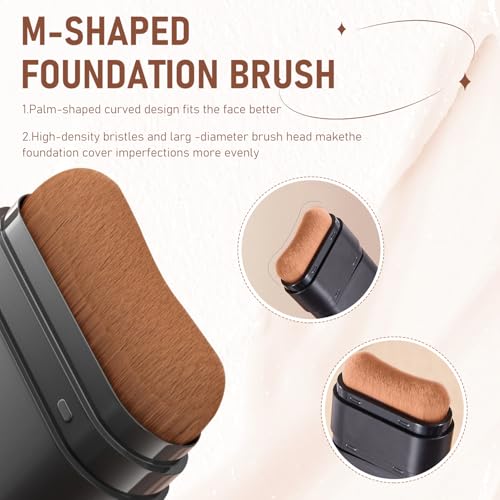 2Pcs Long-Lasting Concealer Foundation Stick, Face Foundation Contour Stick£¬Creamy Full Coverage, Hydrating Olive & Camellia Formula for Dark Circles & Blemishes (2#NATURAL)