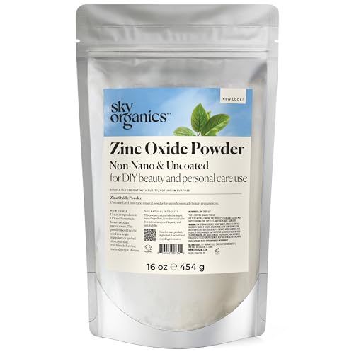 Zinc Oxide Powder 16oz - Non-Nano & Uncoated for DIY Beauty
