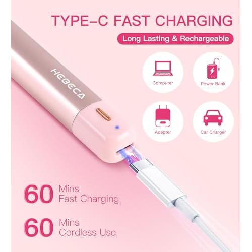 Nose Hair Trimmer for Women 3in1 Facial Hair Removal Trimmers- Rechargeable, Waterproof, Portable with Travel Bag- Trims Nose, Ear, Eyebrow, Peach-Fuzz, Lips, Chin Face Hair Remover (Rose Pink)