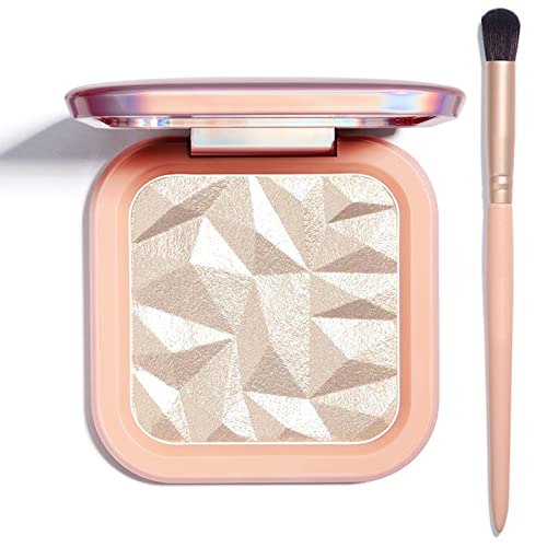 LSxia Champagne Gold Highlighter Palette 0.39oz Shimmer Contour Makeup