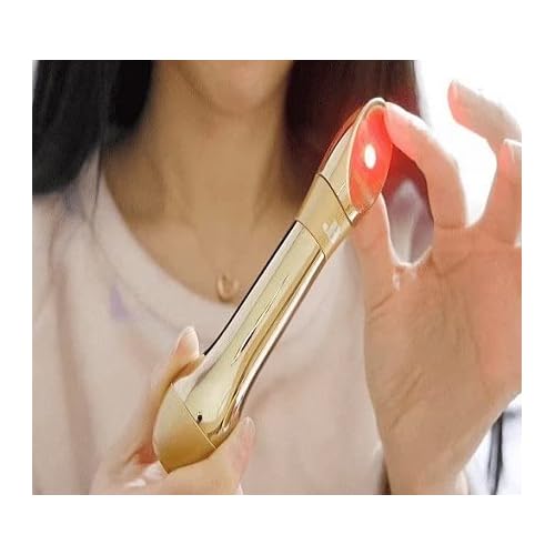 LED-VRANG Korean Skin Care Facial Massager Lifting Wrinkle Care LED Light Therapy Vibration Auto Sensor ON/Off (Gold)