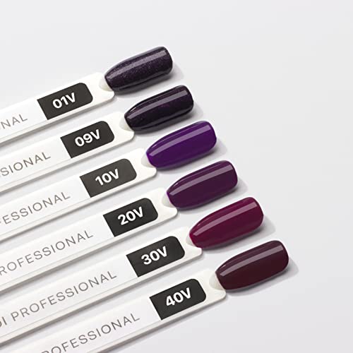 Kodi Professional VIOLET series Gel Nail Polish Color 8ml. Basic Collection (0.27 fl oz) Gel LED/UV Nail Coat Soak Off Original (10 V, 8ml. (mulberry)), 1