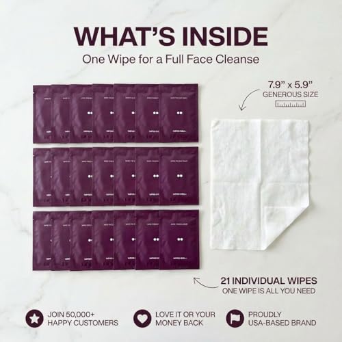 Aloe & Avocado Oil Makeup Remover Wipes, 21ct
