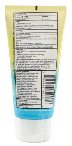 Hawaii Reef Compliant, Non-Nano Mineral Sunscreen 3oz Travel Size, (2) Pack 6oz Total, UVA/UVB Protection, Octinoxate & Oxybenzone Free, No Fragrance, Hawaii and Mexico Approved, Made in USA