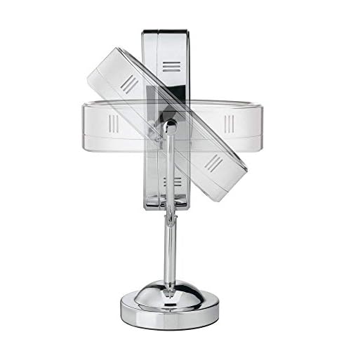 Conair Lighted Makeup Mirror, LED Vanity Mirror, 1X/7X Magnifying Mirror, Double Sided, Corded in Polished Chrome