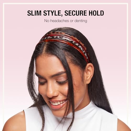 Scünci Skinny Headbands, 4-Pack No-Damage Hold
