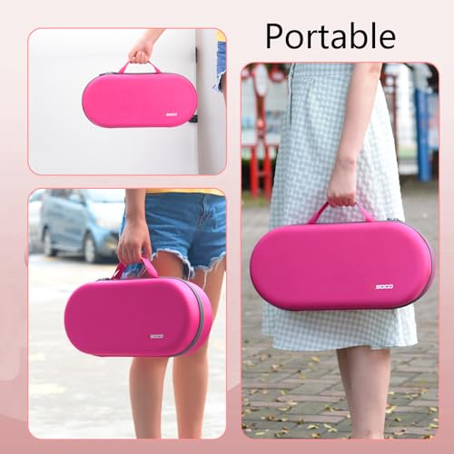 RLSOCO Hard Case for Dyson Airwrap i.d./Airwrap Co-anda2x Multi-Styler and Dryer - Fits 4pcs Long Barrels or Short Barrels - Pink (Case Only,Hair Styler is not Included)