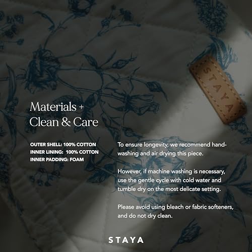 Staya Quilted Cosmetic Pouch ? Makeup Bag for Women, Travel Makeup Bag, Small Makeup Bag, Quilted Cosmetic Bag for Skincare, Toiletry Bag Women and Makeup Pouches (Coastal Grandma)