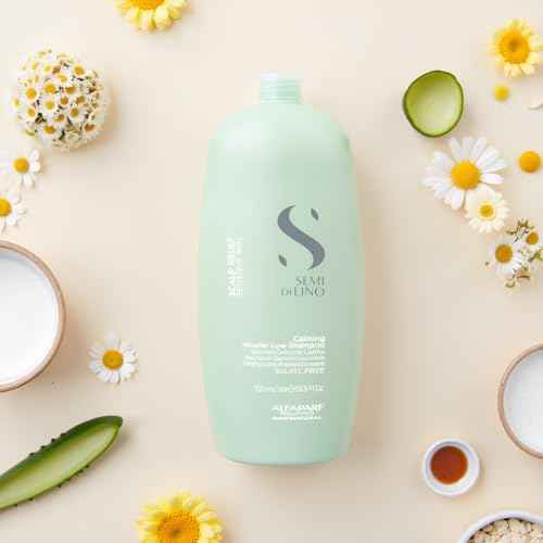 Alfaparf Milano Semi Di Lino Scalp Relief Low Shampoo for Sensitive Skin - Sulfate Free Shampoo - Soothes, Brings Comfort and Hydrates - Itch Relief - Professional Salon Quality