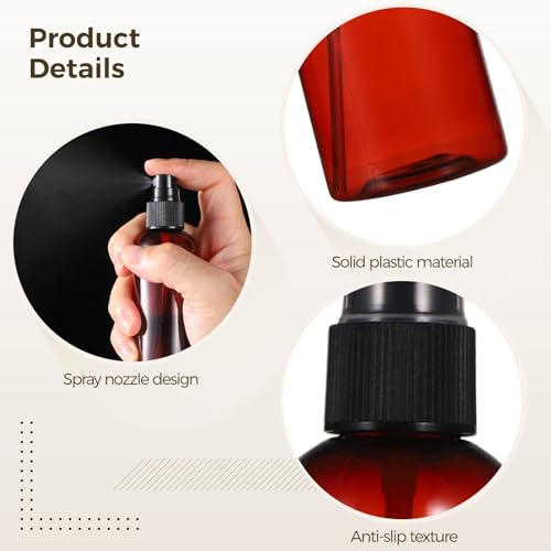 OMISTAR 48 PCS Abmer Plastic Spray Bottles, 4 oz Portable Travel Bottle, 120 ml Fine Mist Sprayers, Refillable Empty Plastic Containers for Perfumes Cosmetics Cleaning Solutions