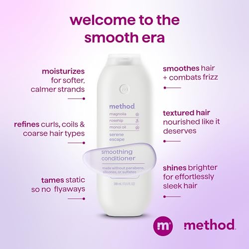 Method Smoothing Conditioner, Serene Escape, Magnolia + Rose Hip + Monoi Oil notes, 13.5oz