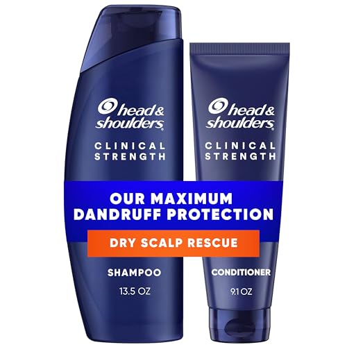 Head & Shoulders Clinical Strength Dry Scalp Rescue Shampoo & Conditioner Set with 1% Selenium Sulfide
