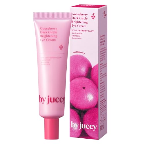 Gooseberry Dark Circle Brightening Eye Cream¤ÓFor Puffy Eye Bags, Wrinkles, Fine Lines | Vitamin C, Glutathione, Peptides¤ÓAnti-aging Korean Skin Care | Korean Eye Cream | By Juicy | 1.01 Fl.oz