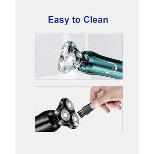 Handsome Face Replacement Blades for Handsomeface Replacement Head Electric Razor for Men Rotary Shaver, 3 Pack Replacement Heads, 2 Cleaning Brush