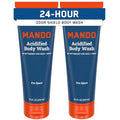 Mando Odor Shield Body Wash - 24 Hour Control - Removes Odor Better than Soap - SLS Free, Paraben Free, Skin Safe - 8.5 Ounce (Pack of 2) (Pro Sport)