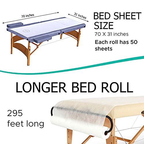 Karlash Disposable Massage Table Paper Roll - 30 GSM Non-Woven Precut Bed Sheet