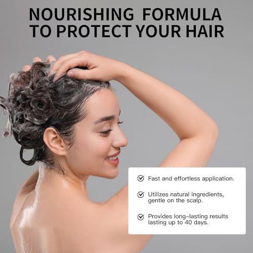 Wine Red 3-in-1 Hair Dye Shampoo for Gray Hair Coverage