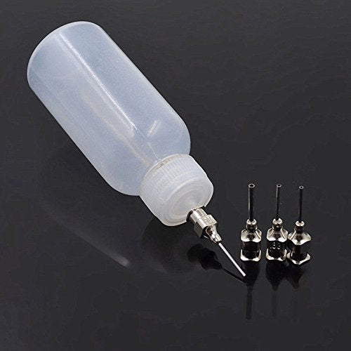 Henna Applicator Bottle 1oz with 4 Stainless Steel Tips