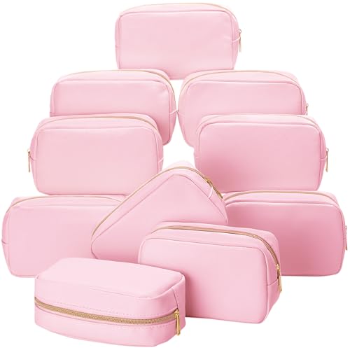 Sweetude 10-Piece Colorful Makeup Bags Bulk - Waterproof Cosmetic Pouches for Women