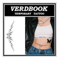 Waterproof Temporary Tattoos: 2-Sheet Tattoo Kit with Realistic Body Stickers, Semi-Permanent Tattoos for Adults Lasting 7-15 Days ? Safe for Men & Women, Butterfly entanglement