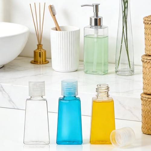 1 oz Travel Plastic Bottles, 100-Pack Flip Cap Refillable Containers