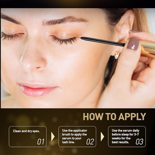 Premium Lash Serum for Eyelash Growth: 5ml Rapid Growth Advanced Eye Lash Serum With Irritation-Free Formulate for Natural Lashes and Eyebrows - Boost, Longer, Thicker, Fuller Lashes