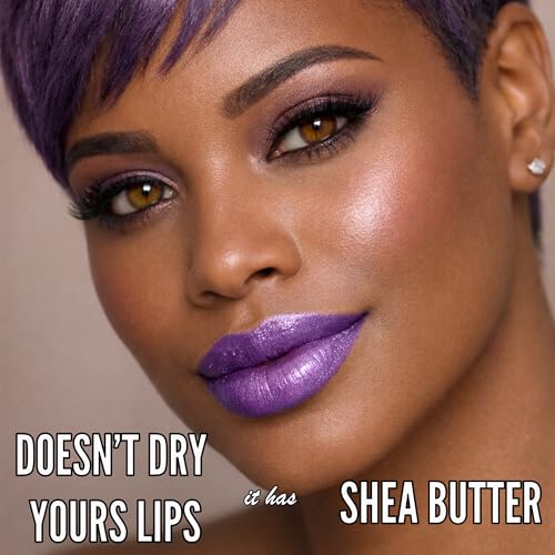 Mynena Metallic Liquid Lipstick - Light Purple Mira | Waterproof