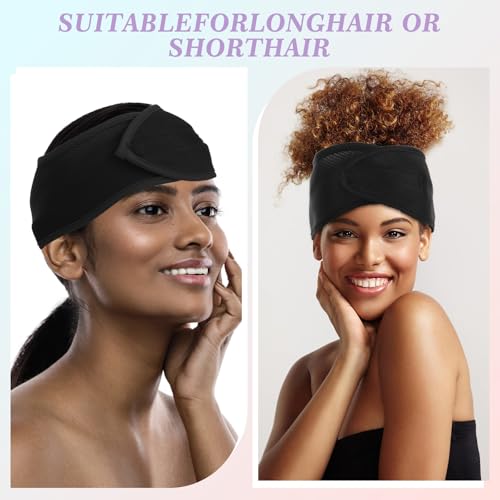 4-Pack Adjustable Mesh Hair Wraps for Women - Non-Slip, Washable