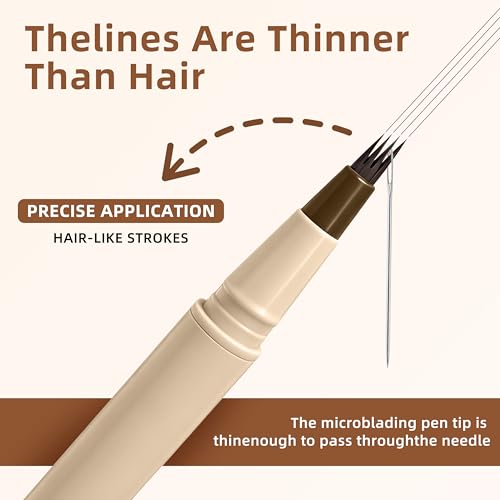 Waterproof Eyebrow Pen Microblading Brow Pen Dark Brown