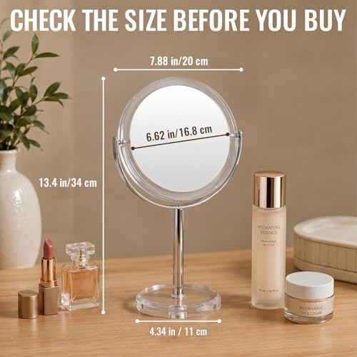 Auxmir 8" Double Sided Magnifying Mirror 1X/30X with Stand