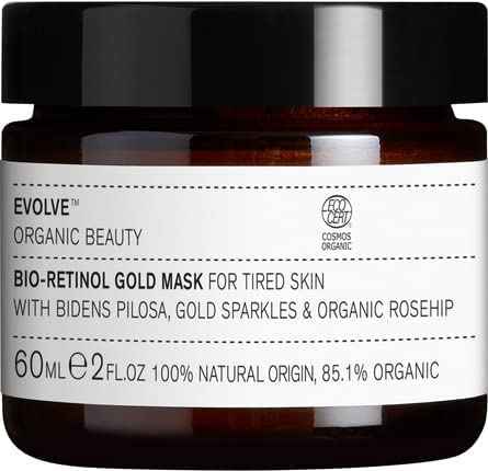 Evolve Organic Beauty - Natural Bio-Retinol Gold Face Mask | Small-Batch, Vegan Clean Beauty (2 oz | 60 mL) Packaging May Vary