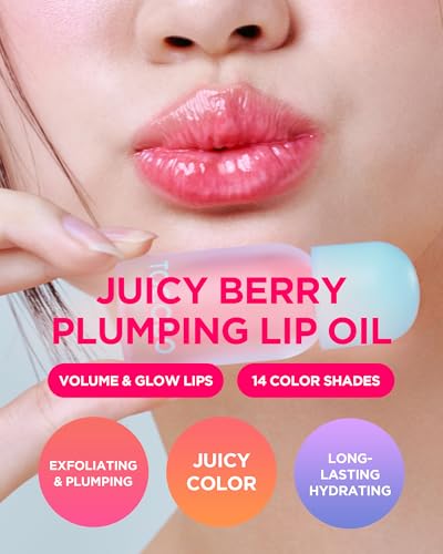 TOCOBO Juicy Berry Plumping Lip Oil 18 Cozy Pink | Vegan Tinted Gloss