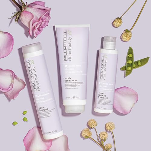 Paul Mitchell Clean Beauty Repair Shampoo, Strengthens and Protects, For Damaged, Brittle Hair
