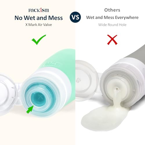 Travel Toiletry Bag with Bottles - TSA Approved 3.4 oz Silicone Containers