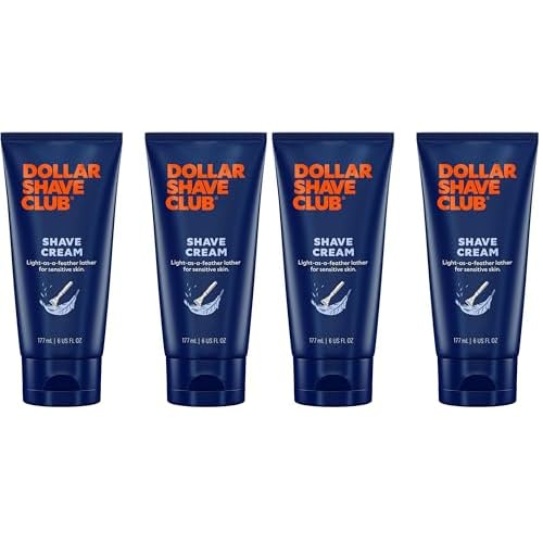 Dollar Shave Club | Shave Cream 6 ounce | Hydrating Shaving Cream for Sensitive Skin,(Pack of 4)