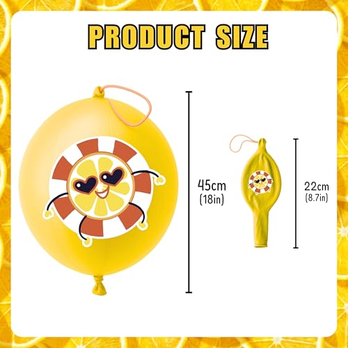 72-Piece Lemon Party Favors Kit - Balloons & Tattoos